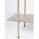 Etagère Marcio Woody Colonne de Rangement Support 4 Etagères Bois et Métal Beige 40x80x120cm