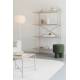 Etagère Marcio Woody Colonne de Rangement Support 4 Etagères Bois et Métal Beige 40x80x120cm