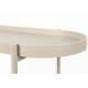 Console Amaya Woody Enfilade Bois, Rotin et Métal Sellette Ovale Table d’Appoint 39x76x85cm