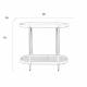 Console Amaya Woody Enfilade Bois, Rotin et Métal Sellette Ovale Table d’Appoint 39x76x85cm