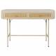 Console Amaya Woody Bureau Bois, Rotin et Métal Enfilade un Tiroir Table d’Appoint 40x76x120cm