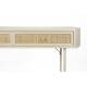 Console Amaya Woody Bureau Bois, Rotin et Métal Enfilade un Tiroir Table d’Appoint 40x76x120cm