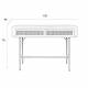 Console Amaya Woody Bureau Bois, Rotin et Métal Enfilade un Tiroir Table d’Appoint 40x76x120cm
