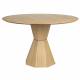 Table de Repas Lotus Zuiver Table de Salle à Manger Ronde Piètement Central Finition Chêne Naturel 75x120x120cm