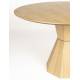 Table de Repas Lotus Zuiver Table de Salle à Manger Ronde Piètement Central Finition Chêne Naturel 75x120x120cm