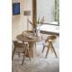 Table de Repas Lotus Zuiver Table de Salle à Manger Ronde Piètement Central Finition Chêne Naturel 75x120x120cm