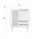 Vinothèque Basse Amaya Woody Armoire à Vins bois, Rotin Métal Meuble de Rangement Bar 38x90x100cm