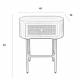 Chevet Amaya Woody Table de Nuit Bois, Rotin et Métal Guéridon d’Appoint un Tiroir 38x48x54cm