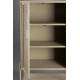 Armoire Yasu Dutchbone Vaisselier Métal, Bois et Rotin Meuble de Rangement Noir Deux Portes 36x70x160cm