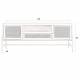 Meuble TV Yasu Dutchbone Enfilade Basse Métal Bois et Rotin Meuble de Rangement Noir 3 Portes 1 Niche 38x60x148cm