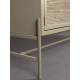 Meuble TV Yasu Dutchbone Enfilade Basse Métal Bois et Rotin Meuble de Rangement Beige 3 Portes 1 Niche 38x60x148cm