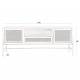 Meuble TV Yasu Dutchbone Enfilade Basse Métal Bois et Rotin Meuble de Rangement Beige 3 Portes 1 Niche 38x60x148cm