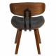 Chaise Design Lounge Blackwood Dutchbone Tendance Siège de Salon en Bois et Tissu Gris 51x55,5x78cm