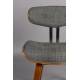Chaise Design Lounge Blackwood Dutchbone Tendance Siège de Salon en Bois et Tissu Gris 51x55,5x78cm
