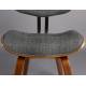Chaise Design Lounge Blackwood Dutchbone Tendance Siège de Salon en Bois et Tissu Gris 51x55,5x78cm