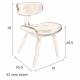 Chaise Design Lounge Blackwood Dutchbone Tendance Siège de Salon en Bois et Tissu Gris 51x55,5x78cm