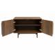 Buffet Groove Zuiver Meuble de Rangement 2 Portes Vaisselier Frêne Finition Noyer 40x58x82cm