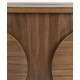 Buffet Groove Zuiver Meuble de Rangement 2 Portes Vaisselier Frêne Finition Noyer 40x58x82cm
