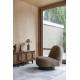 Buffet Groove Zuiver Meuble de Rangement 2 Portes Vaisselier Frêne Finition Noyer 40x58x82cm