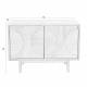 Buffet Groove Zuiver Meuble de Rangement 2 Portes Vaisselier Frêne Finition Noyer 40x58x82cm