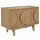 Buffet Groove Zuiver Meuble de Rangement 2 Portes Vaisselier Chêne Finition Naturelle 40x58x82cm