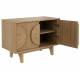 Buffet Groove Zuiver Meuble de Rangement 2 Portes Vaisselier Chêne Finition Naturelle 40x58x82cm
