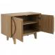 Buffet Groove Zuiver Meuble de Rangement 2 Portes Vaisselier Chêne Finition Naturelle 40x58x82cm