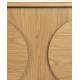 Buffet Groove Zuiver Meuble de Rangement 2 Portes Vaisselier Chêne Finition Naturelle 40x58x82cm