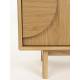 Buffet Groove Zuiver Meuble de Rangement 2 Portes Vaisselier Chêne Finition Naturelle 40x58x82cm