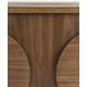 Bahut Groove Zuiver Buffet de Rangement 3 Portes Vaisselier Frêne Finition Noyer 40x58x120cm