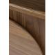 Bahut Groove Zuiver Buffet de Rangement 3 Portes Vaisselier Frêne Finition Noyer 40x58x120cm