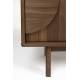 Bahut Groove Zuiver Buffet de Rangement 3 Portes Vaisselier Frêne Finition Noyer 40x58x120cm