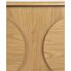 Bahut Groove Zuiver Buffet de Rangement 3 Portes Vaisselier Chêne Finition Naturelle 40x58x120cm