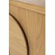 Bahut Groove Zuiver Buffet de Rangement 3 Portes Vaisselier Chêne Finition Naturelle 40x58x120cm