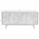 Bahut Groove Zuiver Buffet de Rangement 3 Portes Vaisselier Chêne Finition Naturelle 40x58x120cm