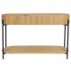 Console Slides Zuiver Enfilade Bois et Métal Meuble de Rangement 2 Niveaux Table d’Appoint 36x75x120cm