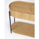Console Slides Zuiver Enfilade Bois et Métal Meuble de Rangement 2 Niveaux Table d’Appoint 36x75x120cm