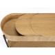 Console Slides Zuiver Enfilade Bois et Métal Meuble de Rangement 2 Niveaux Table d’Appoint 36x75x120cm