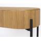 Console Slides Zuiver Enfilade Bois et Métal Meuble de Rangement 2 Niveaux Table d’Appoint 36x75x120cm