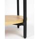 Console Slides Zuiver Enfilade Bois et Métal Meuble de Rangement 2 Niveaux Table d’Appoint 36x75x120cm