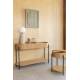 Console Slides Zuiver Enfilade Bois et Métal Meuble de Rangement 2 Niveaux Table d’Appoint 36x75x120cm