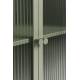 Armoire Haute Herbe Woody Vaisselier Métal Bois et Verre Meuble de Rangement sur Pied 35x60x105cm