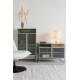 Armoire Haute Herbe Woody Vaisselier Métal Bois et Verre Meuble de Rangement sur Pied 35x60x105cm
