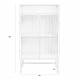 Armoire Haute Herbe Woody Vaisselier Métal Bois et Verre Meuble de Rangement sur Pied 35x60x105cm