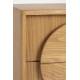 Chevet Groove Zuiver Table de Nuit 2 Tiroirs Guéridon Chêne Naturel 40x45x55cm