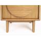 Chevet Groove Zuiver Table de Nuit 2 Tiroirs Guéridon Chêne Naturel 40x45x55cm