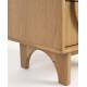 Chevet Groove Zuiver Table de Nuit 2 Tiroirs Guéridon Chêne Naturel 40x45x55cm
