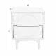 Chevet Groove Zuiver Table de Nuit 2 Tiroirs Guéridon Chêne Naturel 40x45x55cm