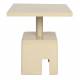 Guéridon Chubby Zuiver Bout de Canapé Carré Métal Beige Sellette d’Appoint 40x40x45cm