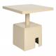 Guéridon Chubby Zuiver Bout de Canapé Carré Métal Beige Sellette d’Appoint 40x40x45cm
